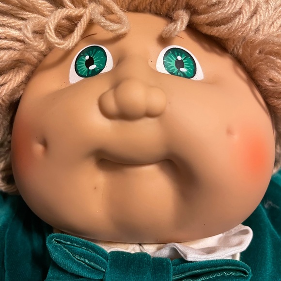 Vintage Set of Cabbage Patch Twins in Green Velvet #479 - Picture 13 of 15